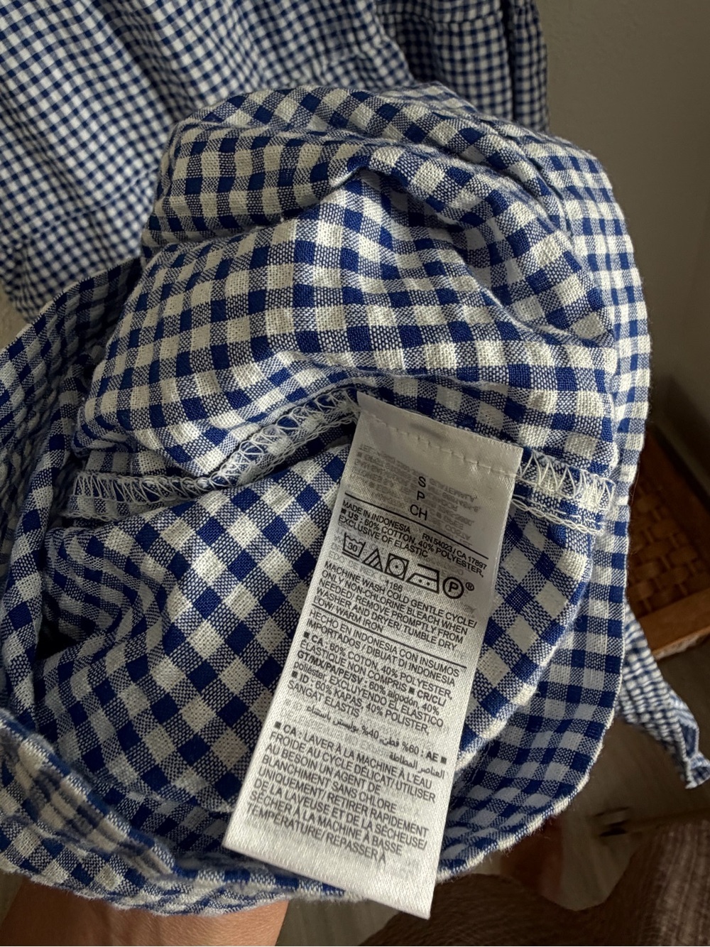 Old Navy Blue Gingham Ruffle Strap Maxi Dress - Picture 6 of 6